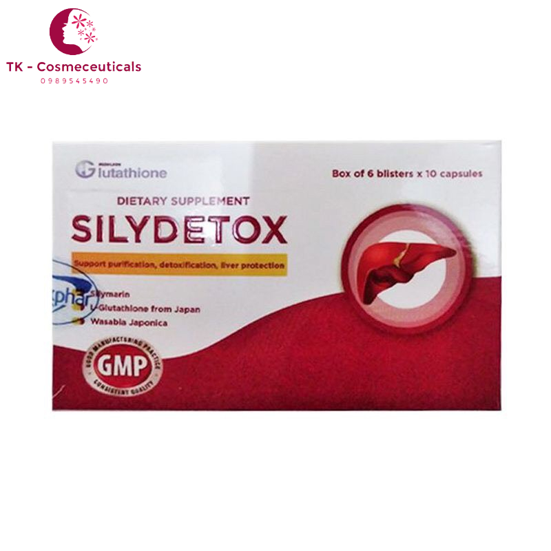 Viên Uống Silydetox Hỗ Trợ Giải Độc Gan, Đẹp Da, Ngừa Mụn - Hộp 60 Viên