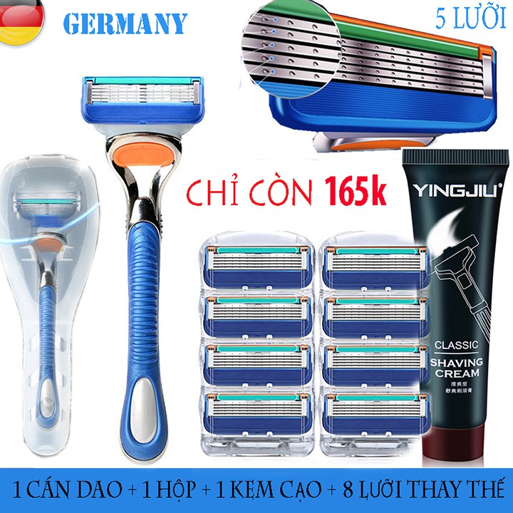 Dao cạo râu lưỡi kép nhập khẩu đa năng nhiều combo 2 lưỡi 3 lưỡi 5 lưỡi 6 lưỡi 8 lưỡi TẶNG KÈM kem cạo râu