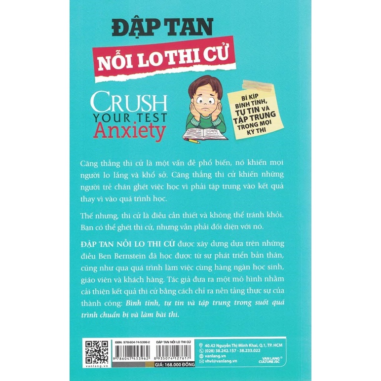 Sách - Đập Tan Nỗi Lo Thi Cử - Bí Kíp Bình Tĩnh, Tự Tin Và Tập Trung Trong Mọi Kỳ Thi