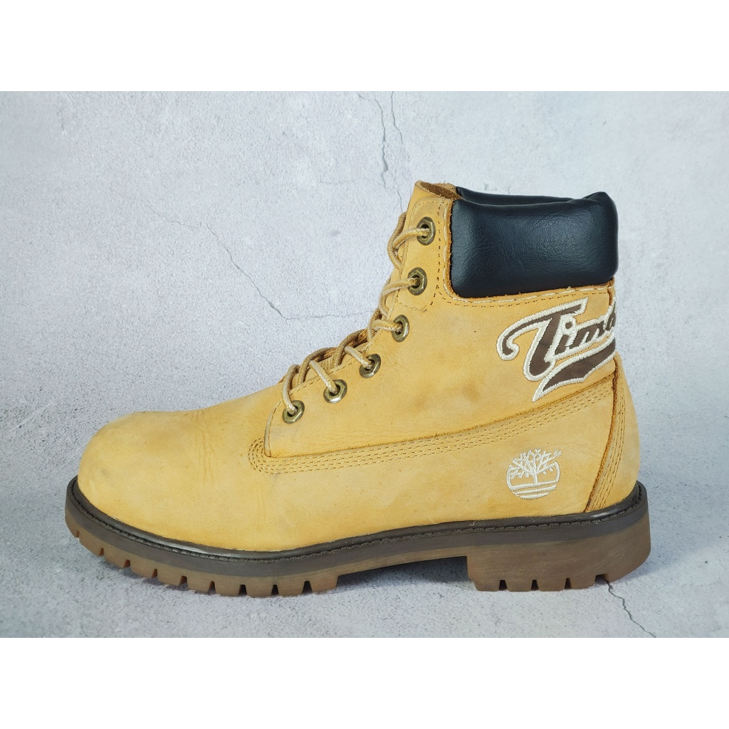 (SIZE 37.5) Giày boots chính hãng 2hand TIMBERLAND JUNIORS WHEAT LOGO