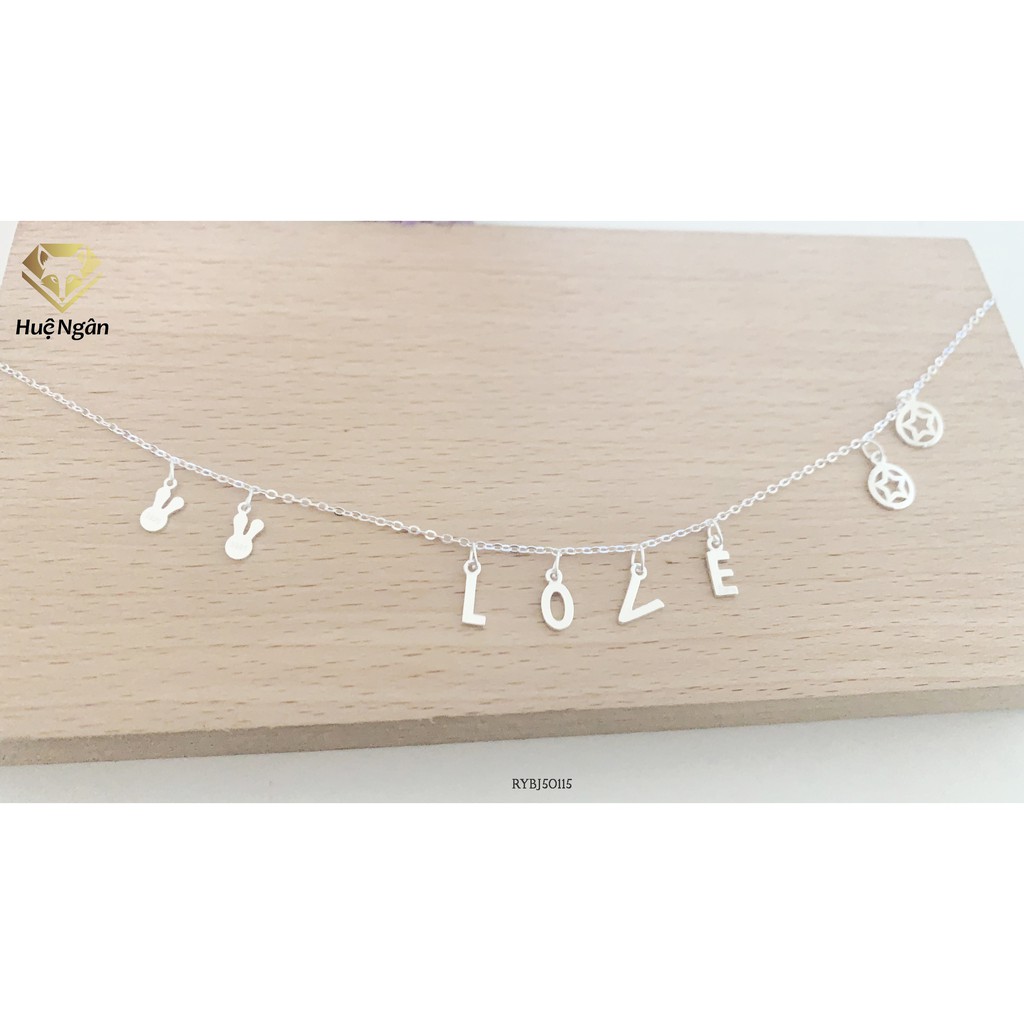 Lắc chân bạc Ý 925 Huệ Ngân - Love and Star RYBJ50115 | BigBuy360 - bigbuy360.vn