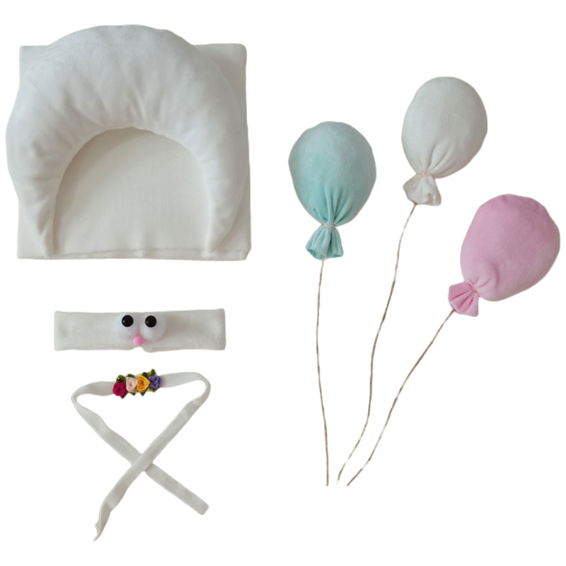 Bộ 7 Gối Ngủ Kèm Nón Hình Mặt Trăng Dễ Thương Cho Bé Sơ Sinh 0-6 Tháng Tuổi