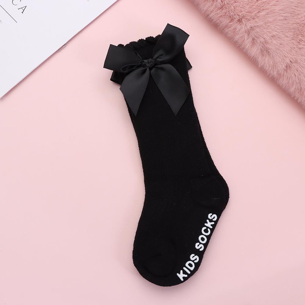 1 Đôi Tất Cotton Phối Ren Thắt Nơ Dành Cho Bé Gái