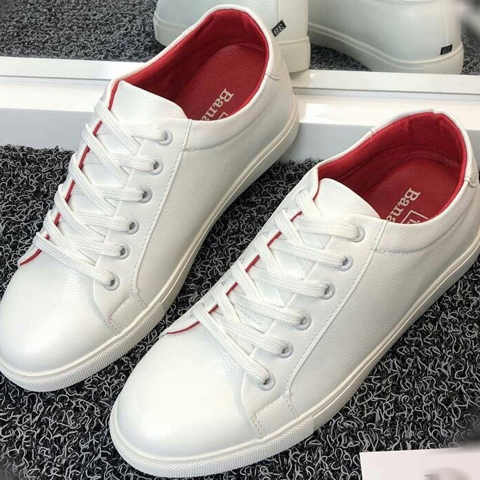 Giày thể thao sneaker nam màu trắng (bata trắng)