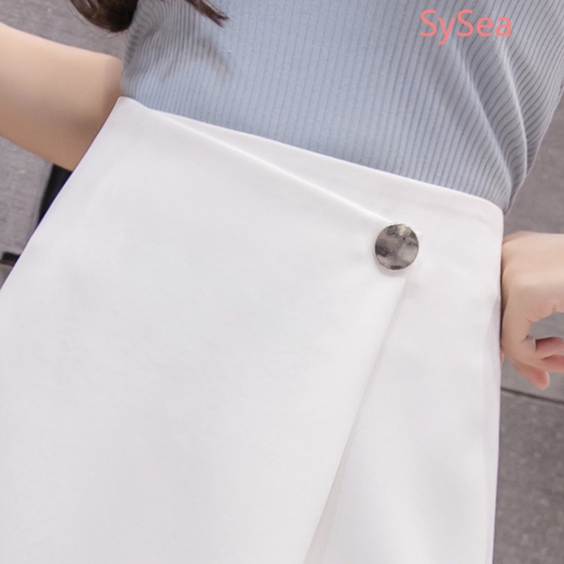 Chân Váy Chữ A Chất Chiffon Thiết Kế Lệch Tà Độc Đáo