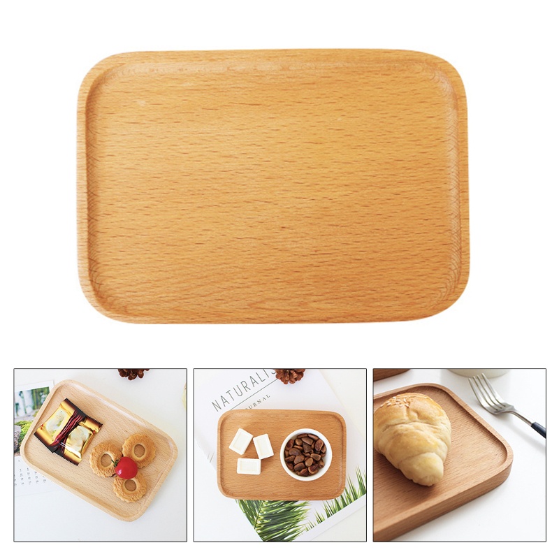 Khay Gỗ Tre Hình Chữ Nhật Dùng Phục Vụ Trà / Cà Phê / Bánh Mì / Trái Cây / Bánh Ngọt / Tráng Miệng