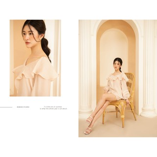 Jessi Top - Áo tơ mềm cổ bèo