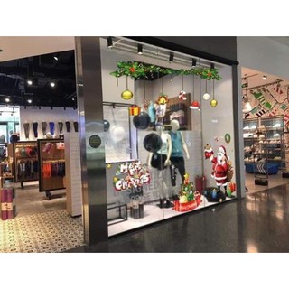 Decal trang trí noel dán cửa kính