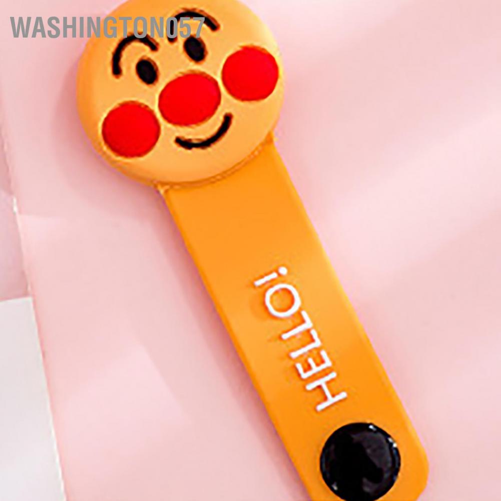 Hàng Hot Phim hoạt hình Dây quấn cáp Dây silicon đáng yêu Ties Botton Dây tai nghe Máy tổ chức Giá đỡ tai nghe Hàng giao ngayWashington057