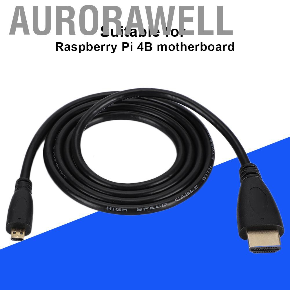 Cáp Chuyển Đổi Aurorawell Micro Sang Hdmi 1440p / 1080p / 1080i / 720p / 480p Cho Raspberry Pi 4b