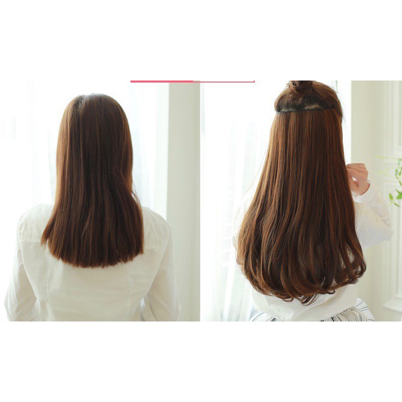 tóc giả kẹp cúp đuôi, dải 6 phím