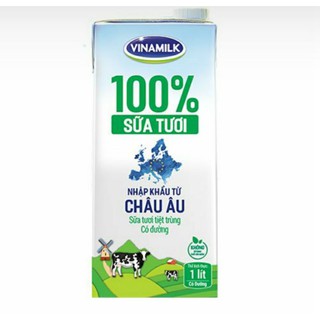 DATE 13/2022 - COMBO 4 HỘP SỮA TƯƠI TIỆT TRÙNG NK CÓ ĐƯỜNG 100% 1L