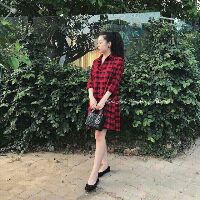 váy sơ mi kẻ caro