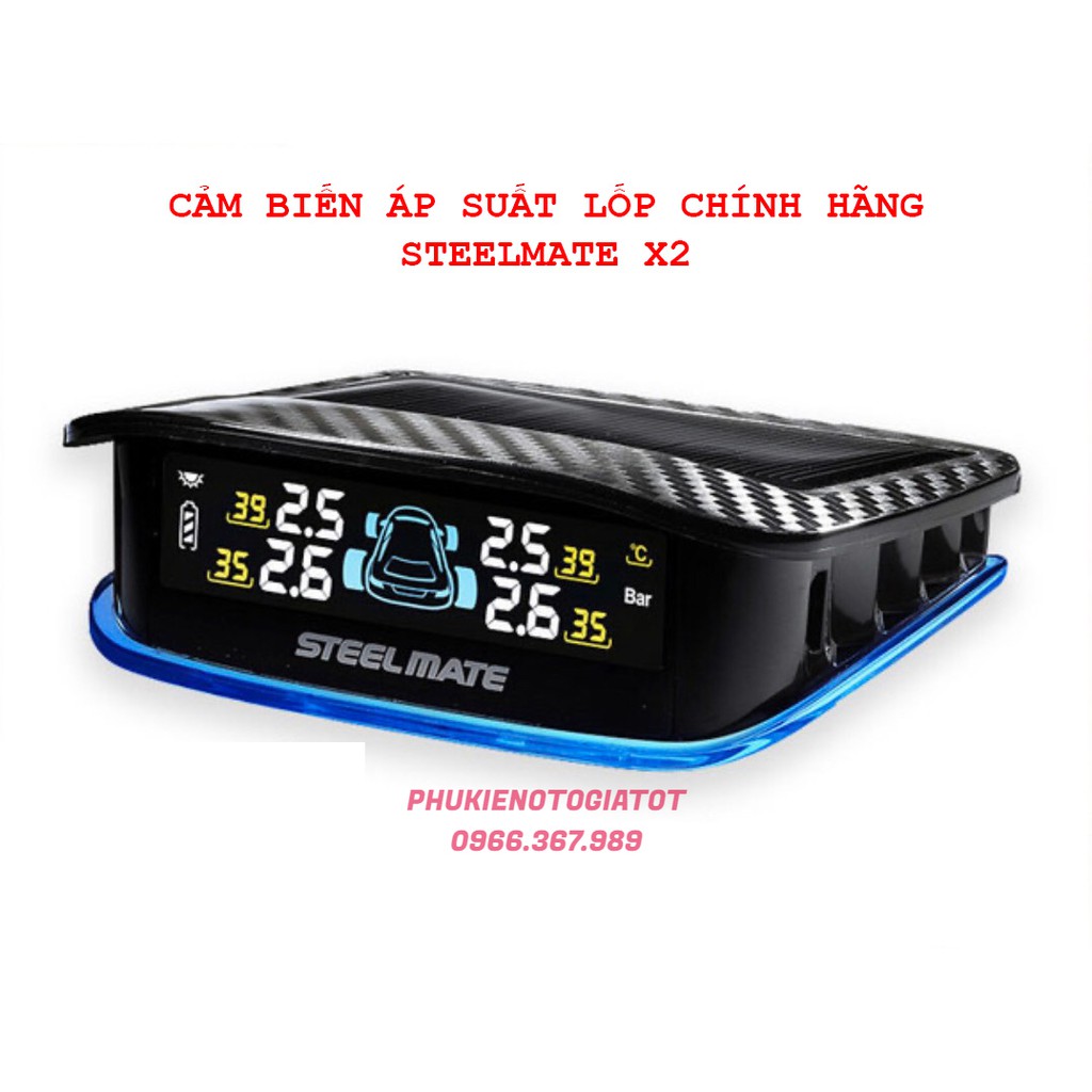 Cảm biến áp suất lốp ô tô STEELMATE X2