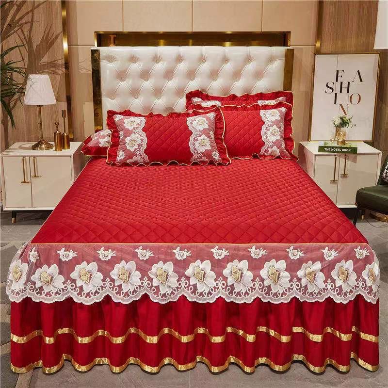 Bộ ga gối cotton , ga phủ hàng quảng châu chất lượng cao
