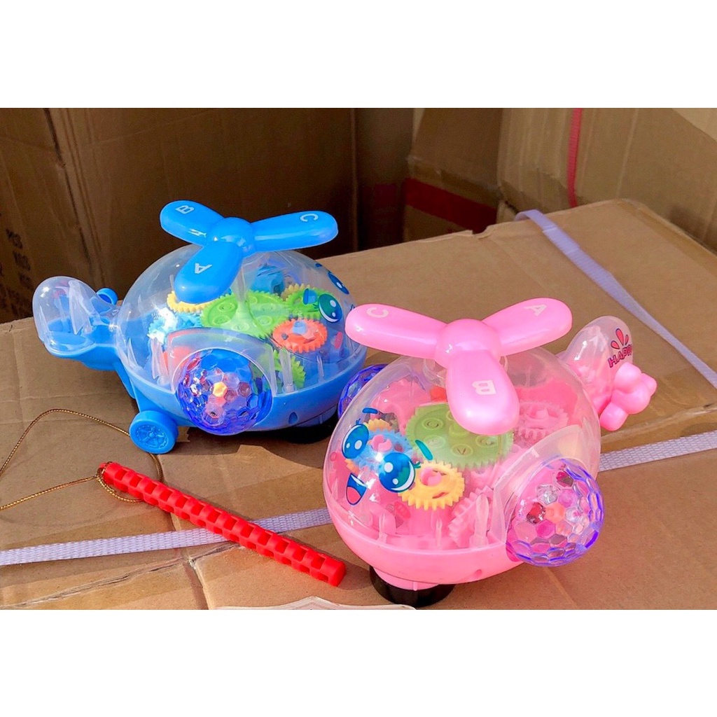 Trung thu cho bé- Đèn lồng máy bay trong suốt có đèn, nhạc và di chuyển