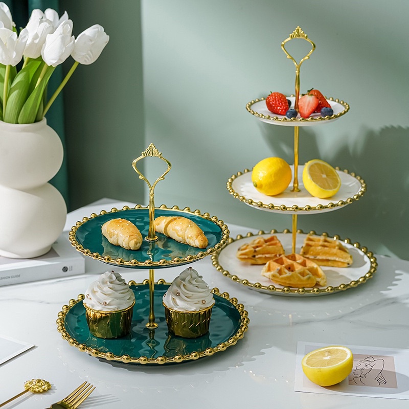 Khay Mứt Kẹo Hoa Quả 3 Tầng Chất Liệu Gốm Sứ Cao Cấp Kiểu Dáng Sang Trọng, Màu Sắc Đa Dạng Chọn Nhiều Mẫu