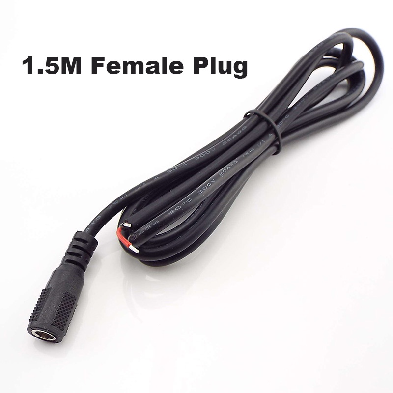 Dây Cáp Nối Nguồn 12V 5A DC Female Plug 5.5x2.1mm 20 AWG Cho Đèn LED CCTV