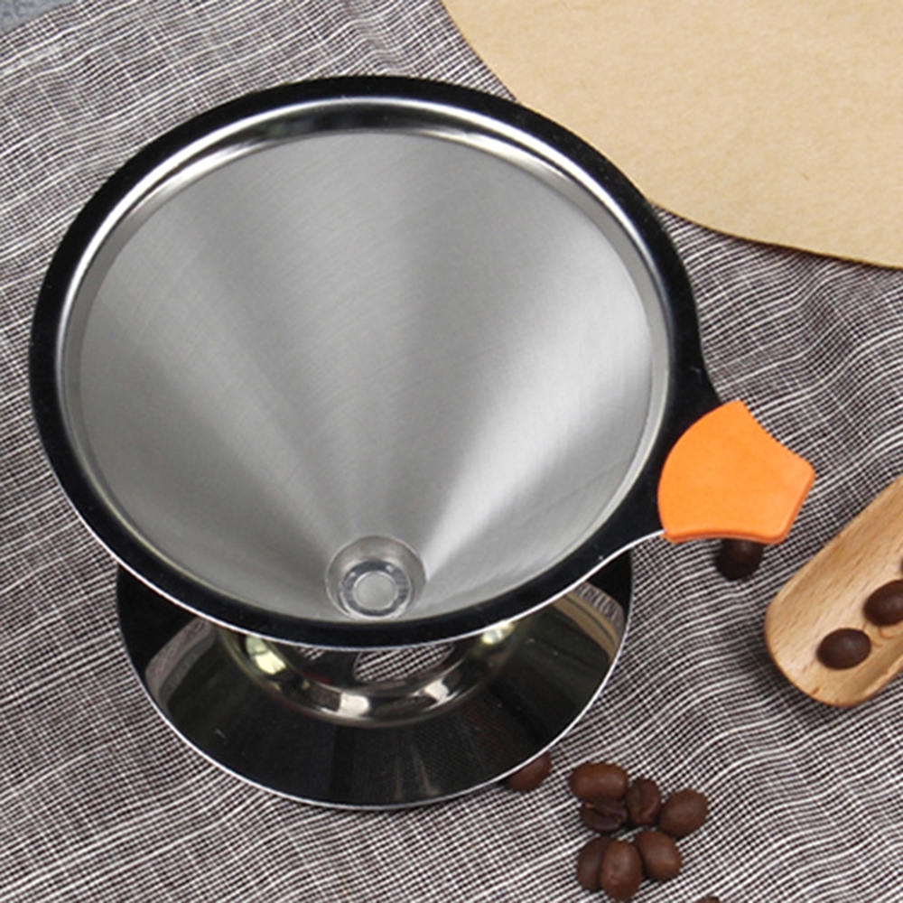 Stainless Steel Coffee Dripper Coffee Drip Filter Cup Pour Over Coffee Maker