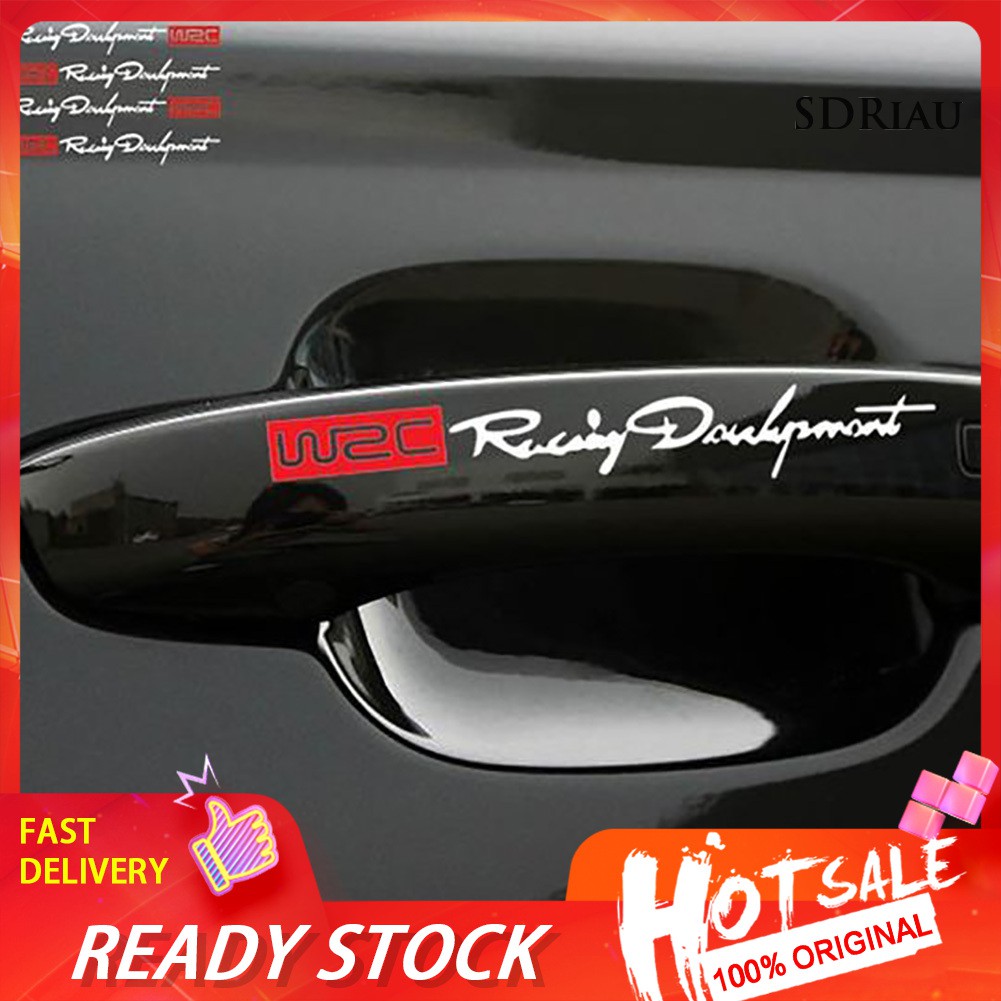 Set 4 miếng dán trang trí cho tay nắm cửa xe hơi Toyota Skoda Kia Laada Opel