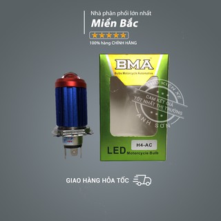 [SIÊU SALE] Đèn pha LED bi cầu BMA chân H4 cho SH, Airblade, Lead, Vision, Wave, Nouvo,..pha trắng cos vàng  siêu sáng
