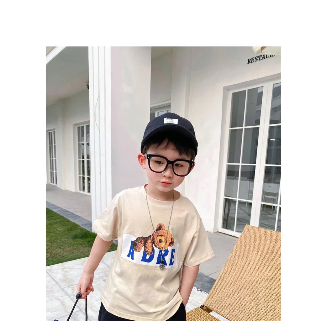 SET Bộ Quần Áo Bé Trai (6 tháng - 5 tuổi), Áo Thun Cotton Phối Quần Short Họa Tiết Gấu Dễ Thương - KEYER KIDS MA001