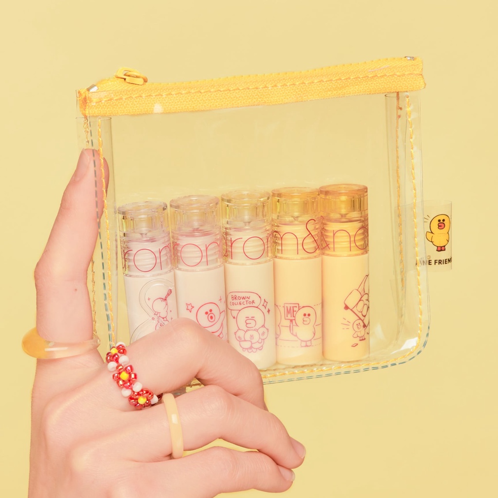 [HB GIFT] [Rom&amp;nd] Túi đựng mỹ phẩm đáng yêu Romand Line Friends Mini Bag