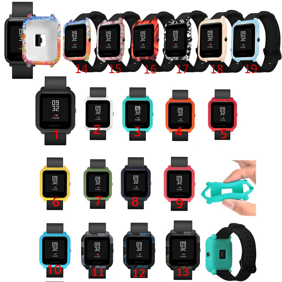 Vỏ Silicon Bảo Vệ Cho Đồng Hồ Thông Minh Huami Amazfit Bip Bit Pace Lite Youth