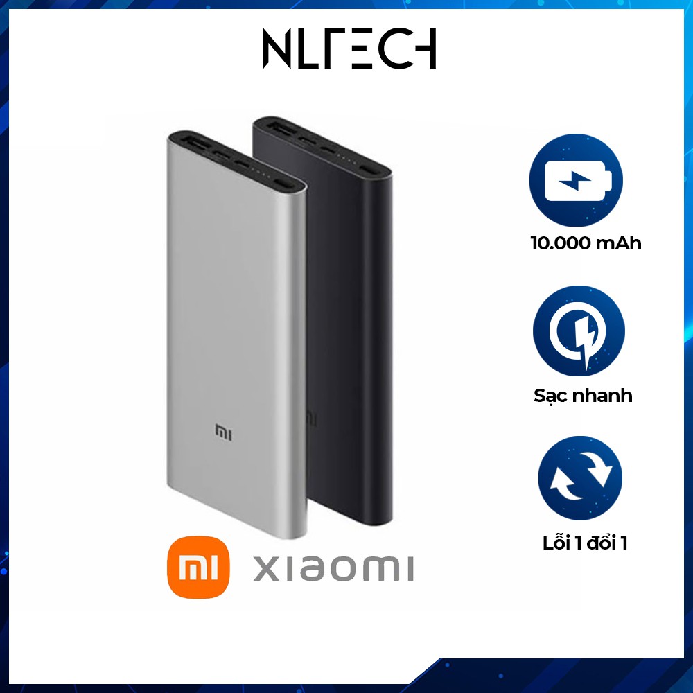 [ HÀNG CAO CẤP ] Pin sạc dự phòng Xiaomi Gen 3 Pro 10000mAh - Lỗi đổi mới trong 30 ngày