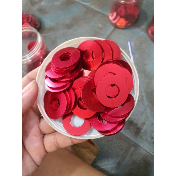 Lông đền nhôm màu đỏ loại 6li lốc máy và 6li dàn áo 8li 10li 12li 14li
