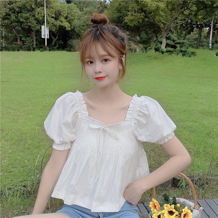 Áo kiểu trễ vai lên form chuẩn Xonxen shop free size mã 6628