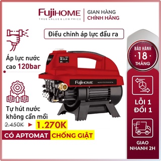 Mua Máy xịt rửa xe cao áp chống giật cho ô tô xe máy Fujihome  máy bơm rữa xe cầm tay tăng áp lực cao cho gia đình