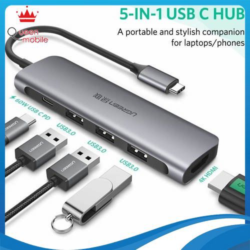 Cáp USB Type-C Sang HDMI/ Hub USB 3.0 Ugreen 50209 Chính Hãng