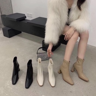 Bốt da mềm khoá sau - Bunny Shoes