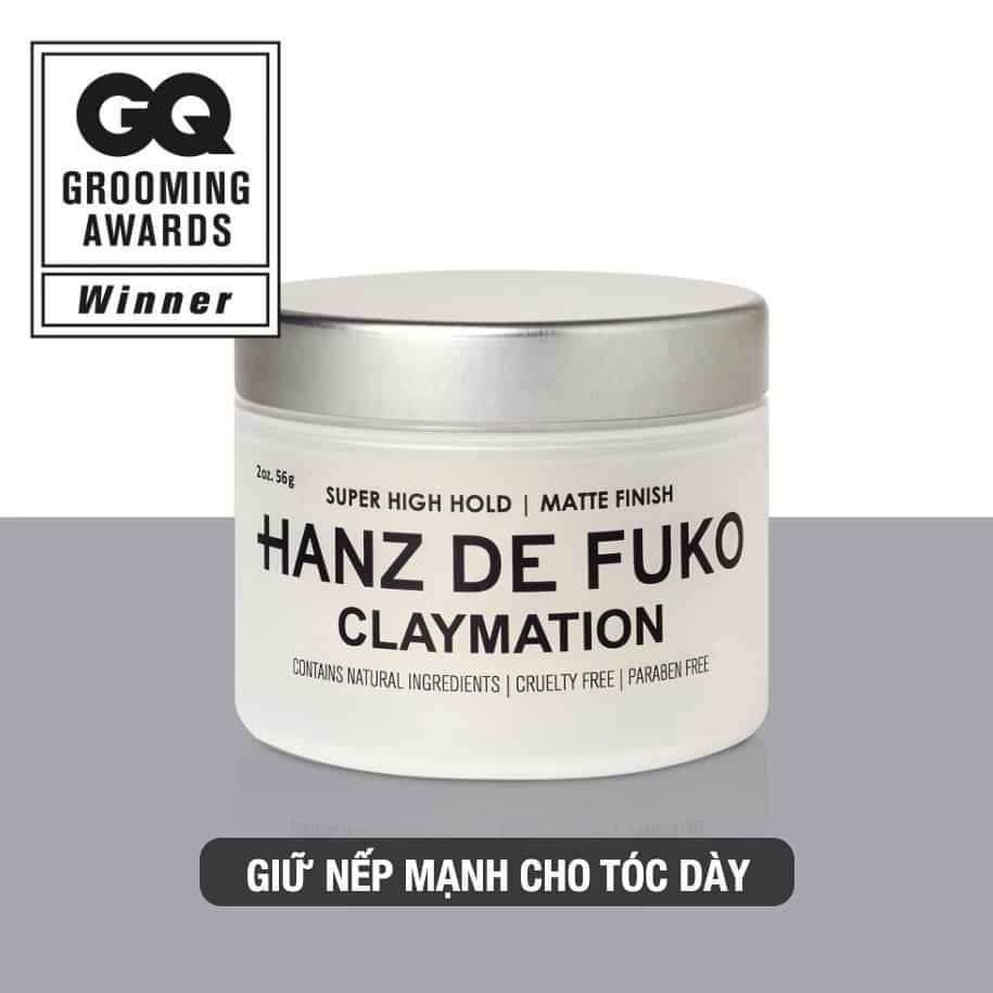 Hanz de Fuko Claymation - Sáp vuốt tóc nam cao cấp cho tóc dày khô 56ml
