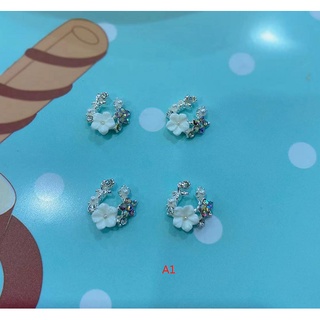 SET 4V CHARM TRANG TRÍ NAIL  MÀU BẠC