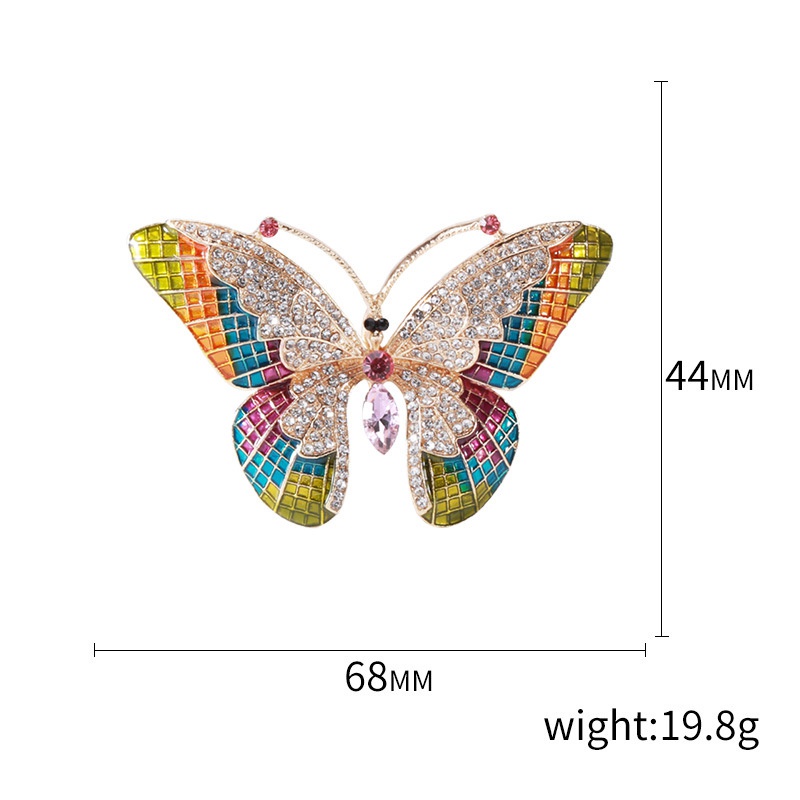 Trâm Cài Áo Hình Bướm Đính Đá Nhiều Màu Thời Trang