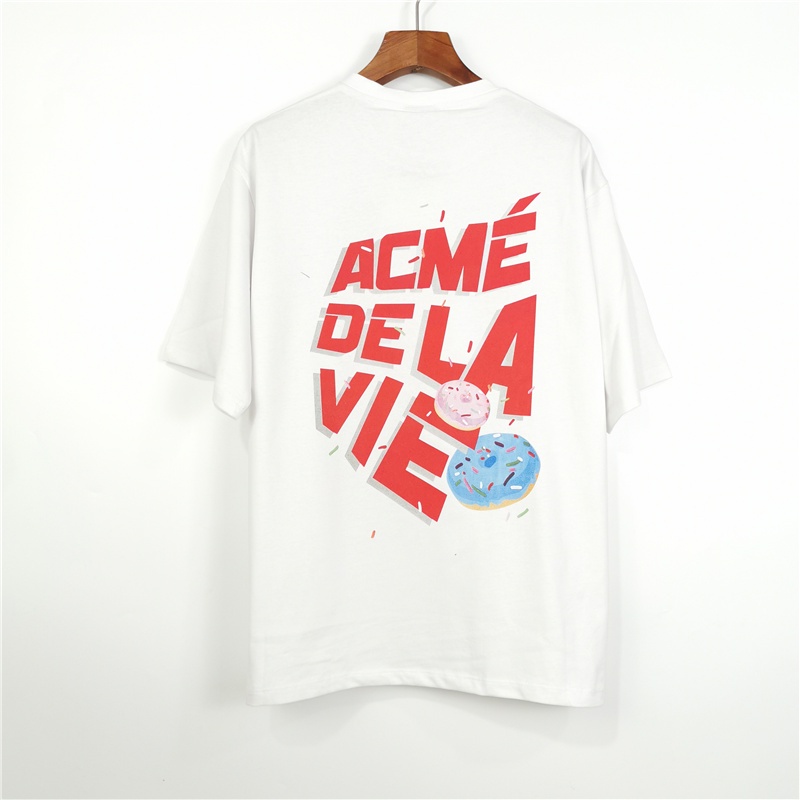 ADLV Áo Thun Cotton Ngắn Tay Dáng Rộng Họa Tiết Chữ Hoạt Hình Thời Trang Cho Nam Nữ