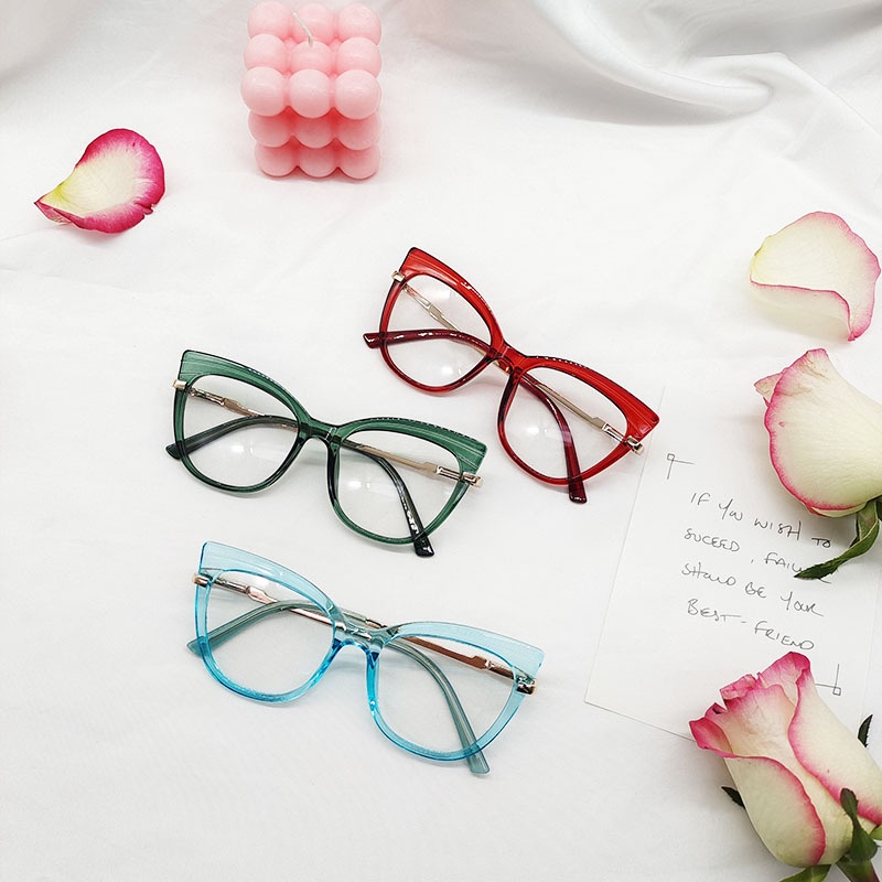 Kính Mát Hình Mắt Mèo Chống Ánh Sáng Xanh TR90 Thời Trang Cho Nữ