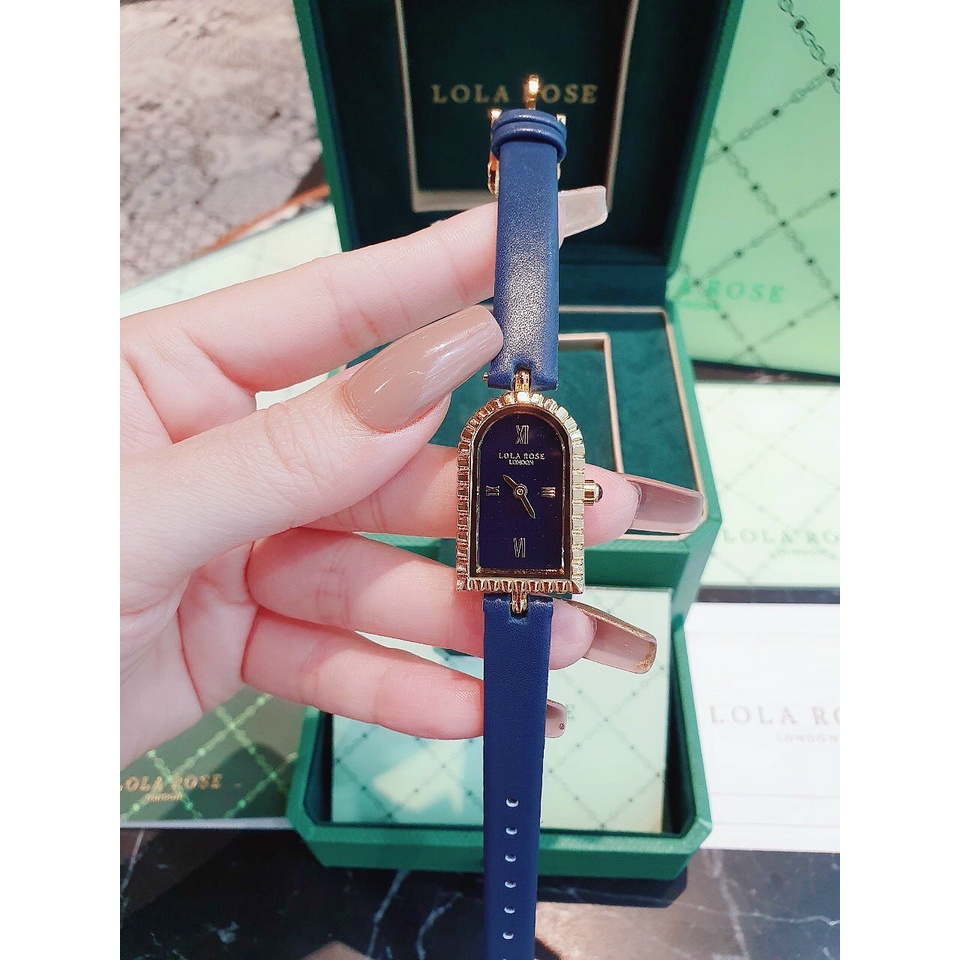 Combo Qùa Tặng ,Đồng hồ nữ LoLa Rose , Mặt Chữ Nhật size 18 x 29mm fullbox