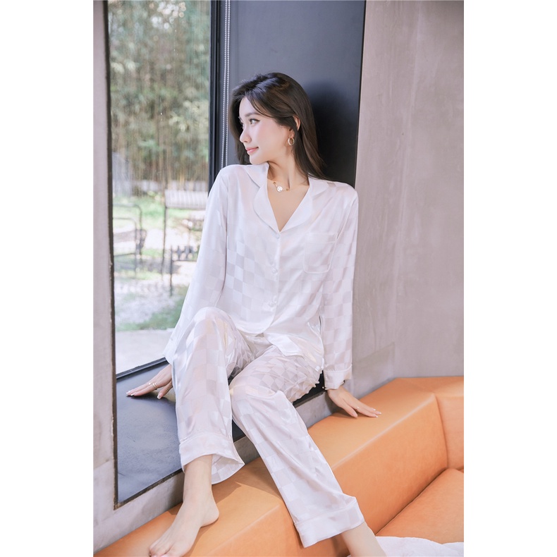 Pyjama Đồ Ngủ Lụa Tay dài ✮ Đồ Bộ Mặc Nhà Xinh ✮ IVY637
