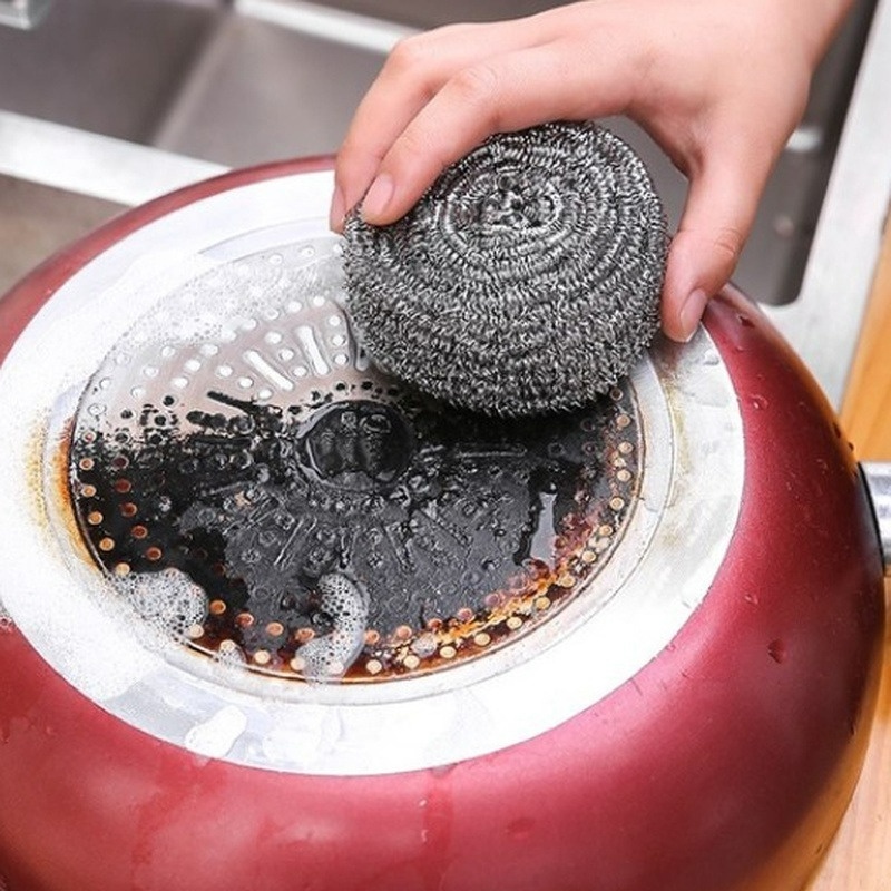 Miếng Chà Nồi Bằng Dây Thép Không Gỉ Không Làm Hỏng Xoong Nồi Đa Năng