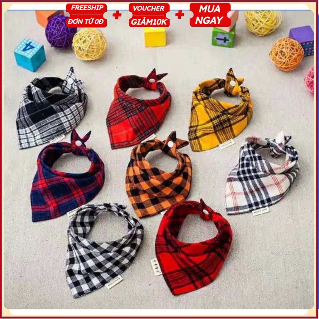 PVN33853 Yếm Tam Giác Em Bé 2 Lớp cotton Dày Và Bền t2