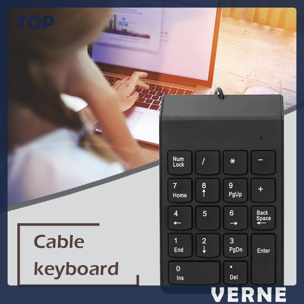 Bàn Phím Số Mini Có Dây Gồm 18 Phím Dùng Cho Laptop