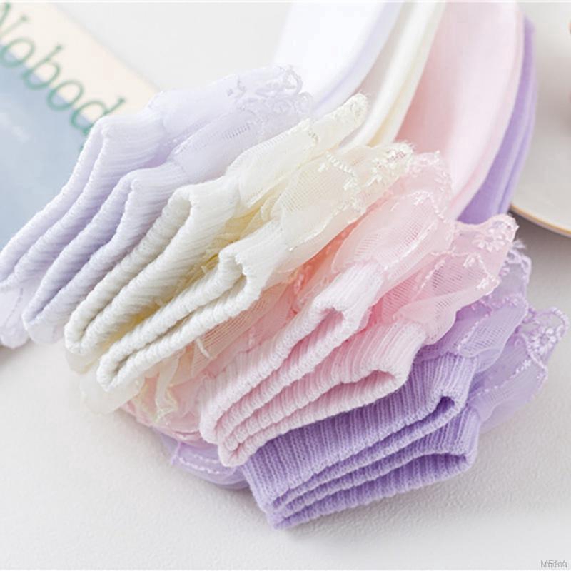 Vớ cotton trơn màu sắc ngọt ngào cho bé gái