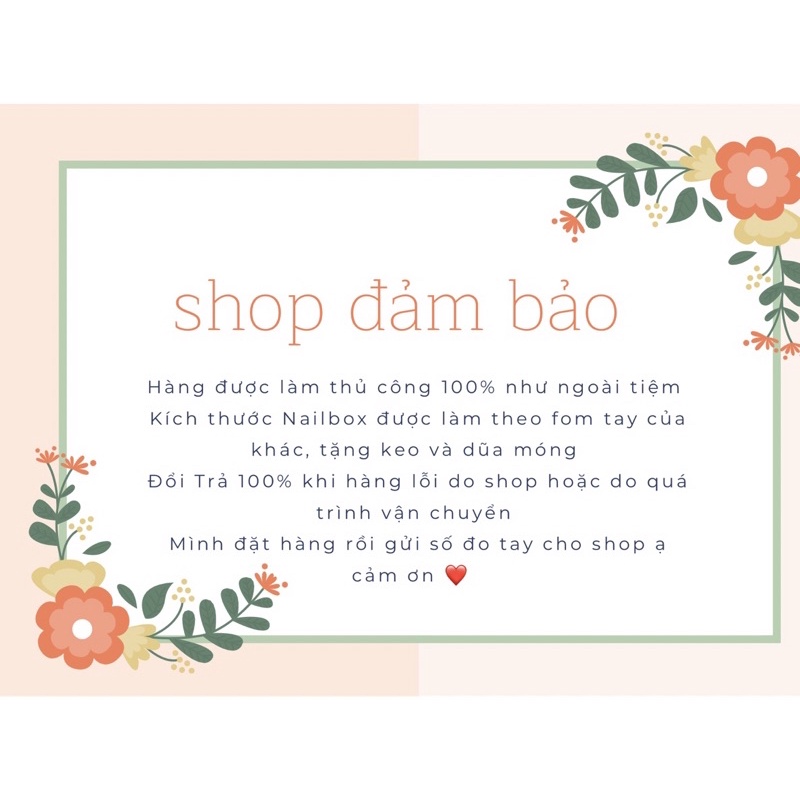 Nail box móng úp thiết kế tặng keo và dũa móng, móng tay giả đính đá nhiều mẫu thạch đẹp