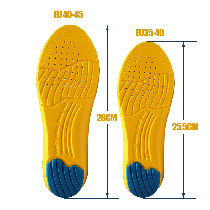 Đệm Lót Giày Thể Thao Bằng Cao Su Non Thoáng Khí Thấm Hút Mồ Hôi Kích Thước 35-45 HD1 Cho Nam Và Nữ