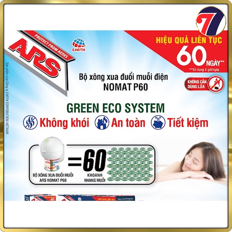 Bộ xông đuổi muỗi điện ARS Nomat kèm chai tinh dầu 45ml - Thương hiệu số 1 Nhật Bản