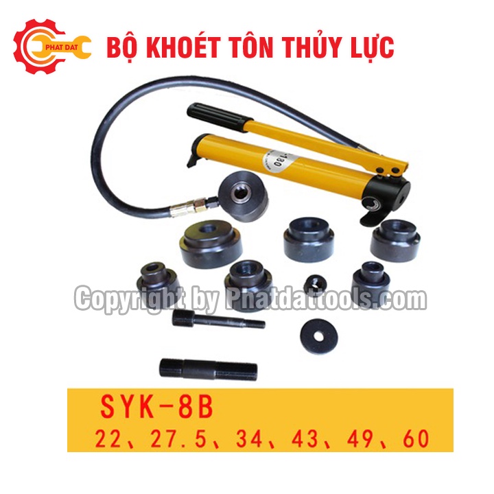 Máy Đột Thủy Lực Bằng Tay SYK8B - Bộ khoét tôn thủy lực - Bảo hành Toàn Quốc 6 tháng