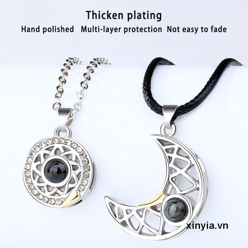 Vòng cổ mặt trăng và mặt trời thời trang cho cặp đôi